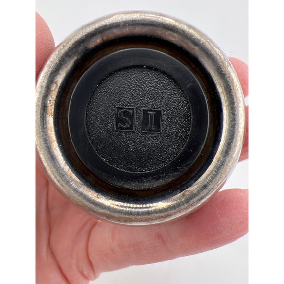 Salt and Pepper Shakers Silver Plate Cute Small Modern‎ Brutalist - Picture 4 of 7